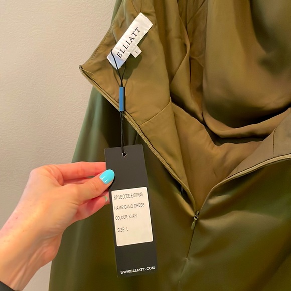 *NWT* ELLIATT Camo Dress Size L in Khaki (Green) - Picture 8 of 8